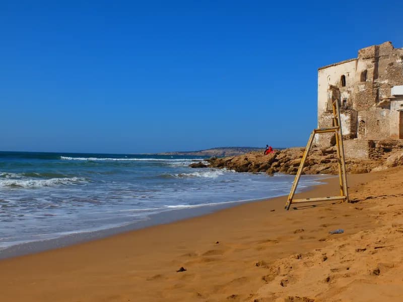 La plage sauvage de Sidi Kaouki au sud d’Essaouira